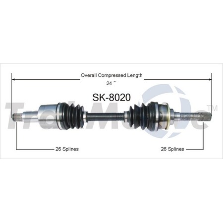 Surtrack Axle Cv Axle Shaft, Sk-8020 SK-8020